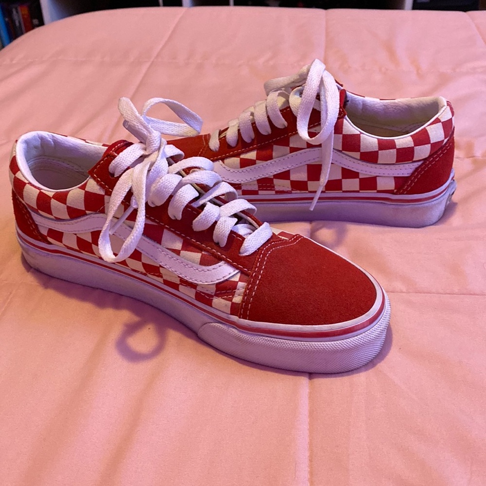 Red Checkered Vans